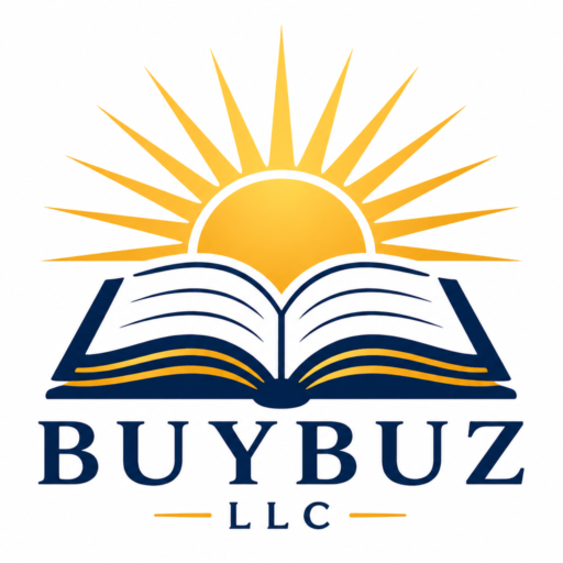 BuyBuz open book and sun logo
